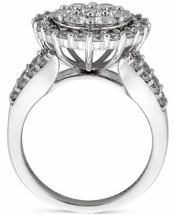 Macy's Diamond Halo Cluster Ring (2-1/2 Ct. T.w.) In 14k White Gold -rings shop 20756770 fpx