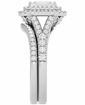 Macy's Diamond Baguette Halo Bridal Set (1 Ct. T.w.) In 14k White Gold 2 Macy's Diamond Baguette Halo Bridal Set (1 Ct. T.w.) In 14k White Gold - Image 2