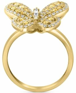 EFFY Collection ® Yellow Diamond (1/3 Ct. T.w.) & White Diamond (1/3 Ct. T.w.) Butterfly Ring In 14k Gold -rings shop 20849027 fpx