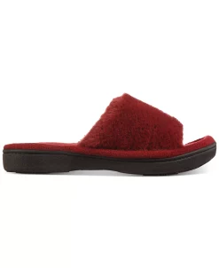 Isotoner Signature Women's Laurel Faux Fur Slide Slippers -rings shop 21027130 fpx