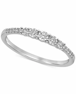 Macy's Diamond Graduated Ring (1/10 Ct. T.w.) In 14k White Gold