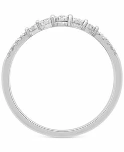 Macy's Diamond Graduated Ring (1/10 Ct. T.w.) In 14k White Gold -rings shop 21154745 fpx