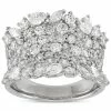 Arabella Cubic Zirconia Cluster Statement Ring In Sterling Silver