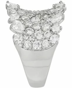 Arabella Cubic Zirconia Cluster Statement Ring In Sterling Silver -rings shop 21194839 fpx