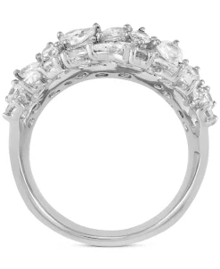Arabella Cubic Zirconia Cluster Statement Ring In Sterling Silver -rings shop 21194840 fpx