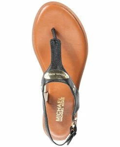 Michael Kors Women's MK Plate Flat Thong Sandals -rings shop 2124564 fpx
