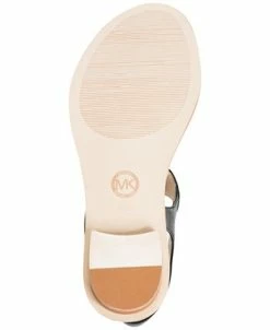 Michael Kors Women's MK Plate Flat Thong Sandals -rings shop 2124565 fpx
