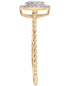 Wrapped Diamond Oval Cluster Beaded Ring (1/6 Ct. T.w.) In 14k Gold, Created For Macy's 7 Wrapped Diamond Oval Cluster Beaded Ring (1/6 Ct. T.w.) In 14k Gold, Created For Macy's -rings shop 21246420 fpx