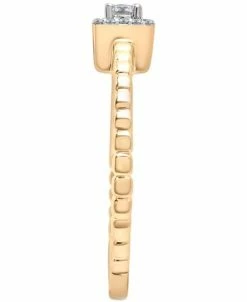 Wrapped Diamond Halo Ring (1/6 Ct. T.w.) In 14k Gold, Created For Macy's -rings shop 21246477 fpx