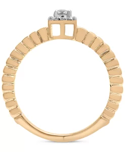 Wrapped Diamond Halo Ring (1/6 Ct. T.w.) In 14k Gold, Created For Macy's -rings shop 21246478 fpx