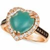 Le Vian Aquaprase Candy (3-1/5 Ct. T.w.) & Diamond (1/3 Ct. T.w.) Heart Ring In 14k Rose Gold