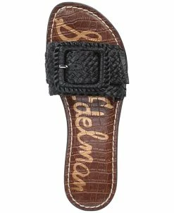 Sam Edelman Women's Gabriela Woven Buckle Slide Sandals -rings shop 21405348 fpx