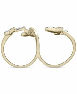 Wrapped Diamond Butterfly Double Finger Ring (1/2 Ct. T.w.) In 10k White Or Yellow Gold, Created For Macy's 9 Wrapped Diamond Butterfly Double Finger Ring (1/2 Ct. T.w.) In 10k White Or Yellow Gold, Created For Macy's -rings shop 21419152 fpx