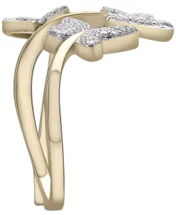 Wrapped Diamond Butterfly Double Finger Ring (1/2 Ct. T.w.) In 10k White Or Yellow Gold, Created For Macy's 10 Wrapped Diamond Butterfly Double Finger Ring (1/2 Ct. T.w.) In 10k White Or Yellow Gold, Created For Macy's -rings shop 21419154 fpx