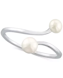 Giani Bernini Cultured Freshwater Pearl (4 & 5mm) Bypass Ring, Created For Macy's -rings shop 21541050 fpx