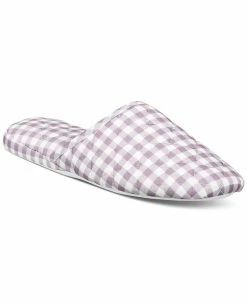 Charter Club Women's Quilted Gingham Clog Slipper
