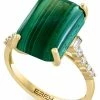 EFFY Collection ® Malachite & Diamond (1/5 Ct. T.w.) Statement Ring In 14k Gold