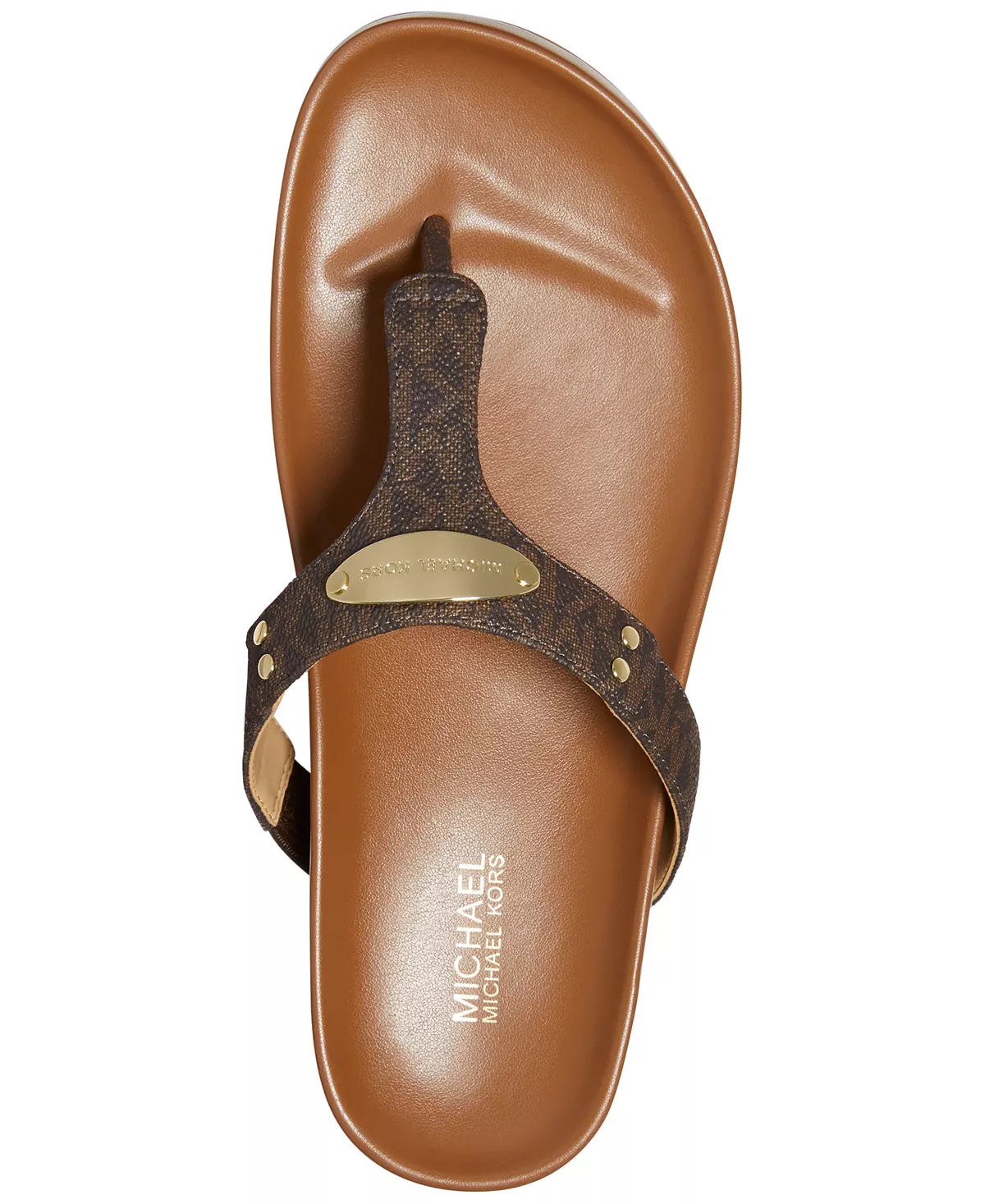 Michael Kors Women's MK Plate Flat Sandals 3 Michael Kors Women's MK Plate Flat Sandals - Image 3