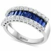 EFFY Collection ® Sapphire (1-1/2 Ct. T.w.) & Diamond (5/8 Ct. T.w.) Baguette Statement Ring In 14k White Gold