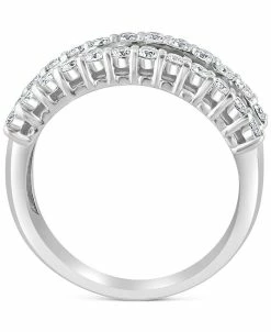 EFFY Collection ® Sapphire (1-1/2 Ct. T.w.) & Diamond (5/8 Ct. T.w.) Baguette Statement Ring In 14k White Gold -rings shop 21732865 fpx