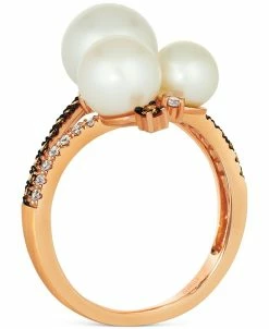 Le Vian Lla Pearl (6-9mm) & Diamond (3/8 Ct. T.w.) Cluster Ring In 14k Rose Gold 9 Le Vian Lla Pearl (6-9mm) & Diamond (3/8 Ct. T.w.) Cluster Ring In 14k Rose Gold -rings shop 21753339 fpx