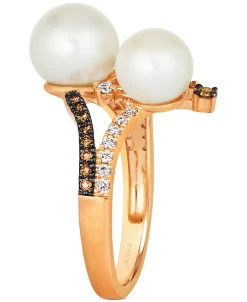 Le Vian Lla Pearl (6-9mm) & Diamond (3/8 Ct. T.w.) Cluster Ring In 14k Rose Gold 10 Le Vian Lla Pearl (6-9mm) & Diamond (3/8 Ct. T.w.) Cluster Ring In 14k Rose Gold -rings shop 21753340 fpx