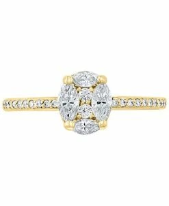 EFFY Collection ® Diamond Marquise & Round Cluster Engagement Ring (3/8 Ct. T.w.) In 14k Gold 8 EFFY Collection ® Diamond Marquise & Round Cluster Engagement Ring (3/8 Ct. T.w.) In 14k Gold -rings shop 21817068 fpx
