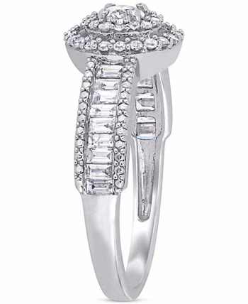 Macy's Diamond Halo Baguette Engagement Ring (3/4 Ct. T.w.) In 14k White Gold 3 Macy's Diamond Halo Baguette Engagement Ring (3/4 Ct. T.w.) In 14k White Gold - Image 3