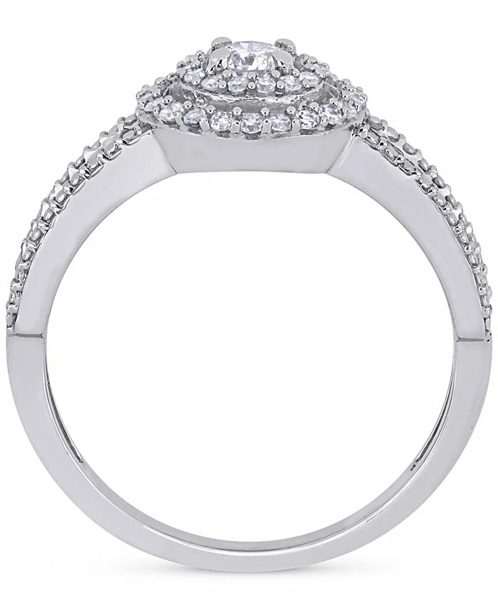 Macy's Diamond Halo Baguette Engagement Ring (3/4 Ct. T.w.) In 14k White Gold 4 Macy's Diamond Halo Baguette Engagement Ring (3/4 Ct. T.w.) In 14k White Gold - Image 4