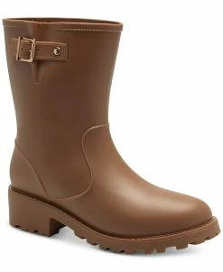 Style & Co Millyy Cold-Weather Buckled Rain Boots, Created For Macy's