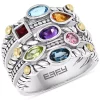 EFFY Collection ® Multi-Gemstone (1-1/3 Ct. T.w.) Multi-Row Ring In Sterling Silver