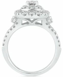 Macy's Diamond Halo Cluster Engagement Ring (1-3/8 Ct. T.w.) In 14k White Gold 7 Macy's Diamond Halo Cluster Engagement Ring (1-3/8 Ct. T.w.) In 14k White Gold -rings shop 22186961 fpx