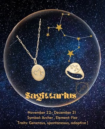 Wrapped Diamond Sagittarius Constellation Ring (1/20 Ct. T.w.) In 10k Gold, Created For Macy's 6 Wrapped Diamond Sagittarius Constellation Ring (1/20 Ct. T.w.) In 10k Gold, Created For Macy's - Image 6