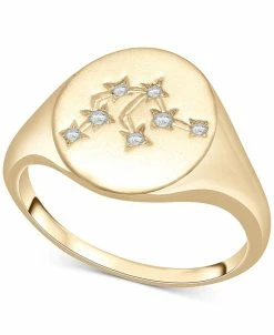 Wrapped Diamond Aquarius Constellation Ring (1/20 Ct. T.w.) In 10k Gold, Created For Macy's