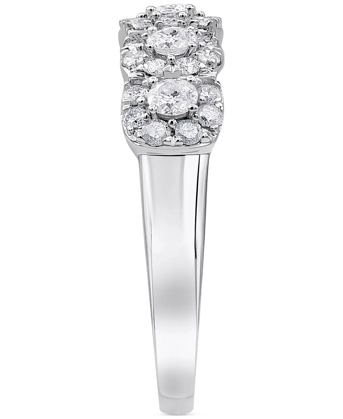 Macy's Diamond Cushion Shape Halo Cluster Ring (1 Ct. T.w.) In 14k White Gold Or 14k Gold & Rhodium 4 Macy's Diamond Cushion Shape Halo Cluster Ring (1 Ct. T.w.) In 14k White Gold Or 14k Gold & Rhodium - Image 4