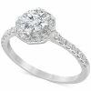 Macy's Diamond Octagon Halo Engagement Ring (1-1/4 Ct. T.w.) In 14k White Gold