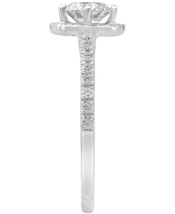 Macy's Diamond Octagon Halo Engagement Ring (1-1/4 Ct. T.w.) In 14k White Gold -rings shop 22200334 fpx