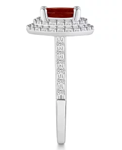 Macy's Garnet And Certified Diamond Halo Ring -rings shop 22214780 fpx