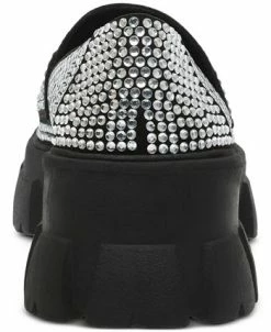 Steve Madden Women's Trifecta Rhinestone Lug-Sole Tailored Loafers -rings shop 22293740 fpx