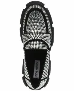Steve Madden Women's Trifecta Rhinestone Lug-Sole Tailored Loafers -rings shop 22293741 fpx
