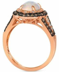 Le Vian Neopolitan Opal (7/8 Ct. T.w.) & Diamond (1/2 Ct. T.w.) Halo Ring In 14k Rose Gold -rings shop 22337650 fpx