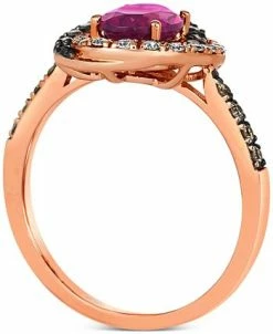 Le Vian Raspberry Rhodolite (1-3/8 Ct. T.w.) & Diamond (3/8 Ct. T.w.) Halo Ring In 14k Rose Gold 7 Le Vian Raspberry Rhodolite (1-3/8 Ct. T.w.) & Diamond (3/8 Ct. T.w.) Halo Ring In 14k Rose Gold -rings shop 22337836 fpx