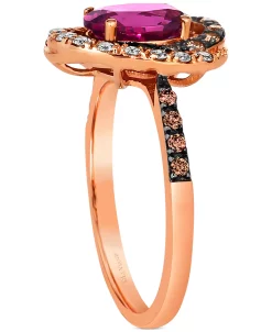 Le Vian Raspberry Rhodolite (1-3/8 Ct. T.w.) & Diamond (3/8 Ct. T.w.) Halo Ring In 14k Rose Gold 8 Le Vian Raspberry Rhodolite (1-3/8 Ct. T.w.) & Diamond (3/8 Ct. T.w.) Halo Ring In 14k Rose Gold -rings shop 22337840 fpx