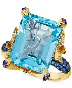 Le Vian Crazy Collection® Multi-Gemstone (12-7/8 Ct. T.w.) & Vanilla Diamond (1/5 Ct. T.w.) Statement Ring In 14k Gold