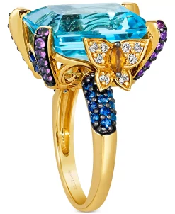 Le Vian Crazy Collection® Multi-Gemstone (12-7/8 Ct. T.w.) & Vanilla Diamond (1/5 Ct. T.w.) Statement Ring In 14k Gold -rings shop 22344769 fpx