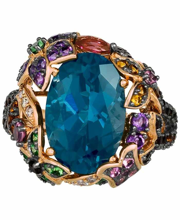 Le Vian Multi-Gemstone (7-3/4 Ct. T.w.) & Nude Diamond (1/10 Ct. T.w.) Statement Ring In 14k Rose Gold 1 Le Vian Multi-Gemstone (7-3/4 Ct. T.w.) & Nude Diamond (1/10 Ct. T.w.) Statement Ring In 14k Rose Gold