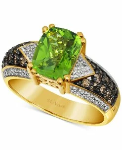 Le Vian Chocolatier® Green Apple Peridot (1-7/8 Ct. T.w.) & Diamond (1/2 Ct. T.w.) Ring In 14k Gold