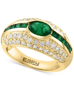 EFFY Collection ® Emerald (1-1/3 Ct. T.w.) & Diamond (3/4 Ct. T.w.) Ring In 14k Gold