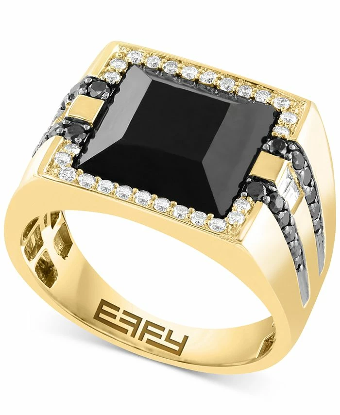 EFFY Collection ® Men's Onyx & Diamond Ring (3/4 Ct. T.w.) In 14k Gold 1 EFFY Collection ® Men's Onyx & Diamond Ring (3/4 Ct. T.w.) In 14k Gold