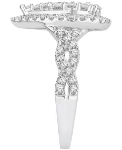 Macy's Diamond Halo Pear Cluster Engagement Ring (2 Ct. T.w.) In 14k White Gold 8 Macy's Diamond Halo Pear Cluster Engagement Ring (2 Ct. T.w.) In 14k White Gold -rings shop 22409378 fpx